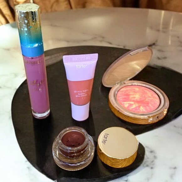 Tarte Makeup Bundle X4 Blush Lip Gloss Clay Pot Eyeliner - Picture 2 of 11